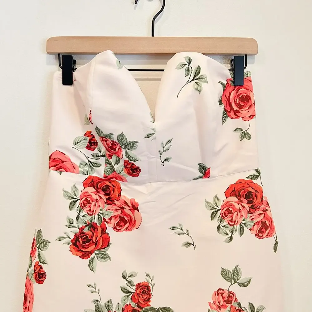 Sachin & Babi Nora Rose Notch Neck Taffeta Midi Dress - Picture 5 of 10